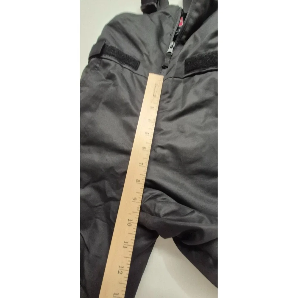 Swiss Tech Kid's Black Snow Ski Bib Overalls Pants Suspenders (4-5)‎ XS pockets